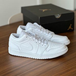Air Jordan 1 Low Men's Shoes - White/White/White - Size Men's 9